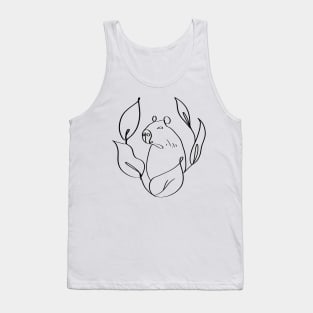 Leafy Capybara: A Nature Inspired Design Collection n°3 Tank Top